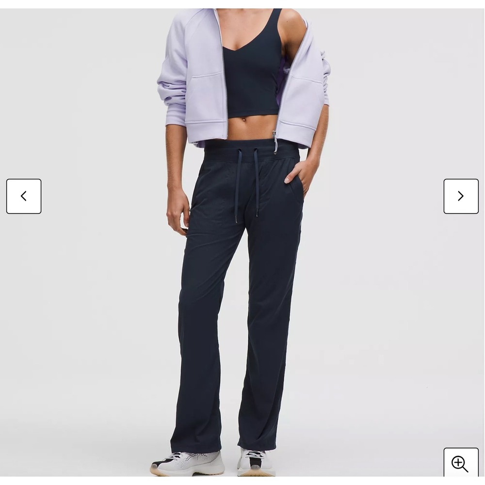 Lululemon Women Dance Studio Pant III 4 Navy Straight 13 X 30 Athleisure Active